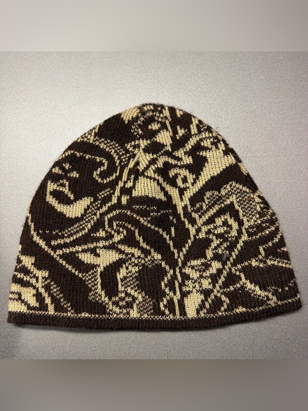 Anne Klein Brown and Tan Knit Beanie Hat‎ One Size Unsiex